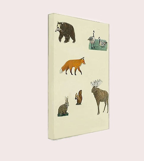 Autumn Canada Woodland Forest Animals Motif